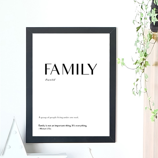 Plakat FAMILY styl skandynawski loonybin