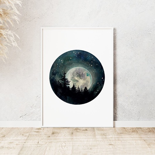 Plakat Księżyc Moon trochę na ścianę