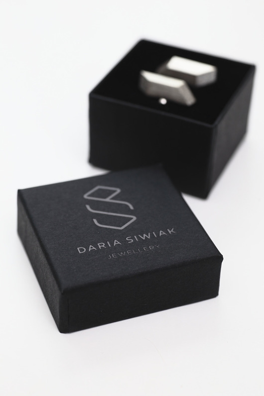 spinki do mankietów srebrne giga-mikrony Daria Siwiak Jewellery