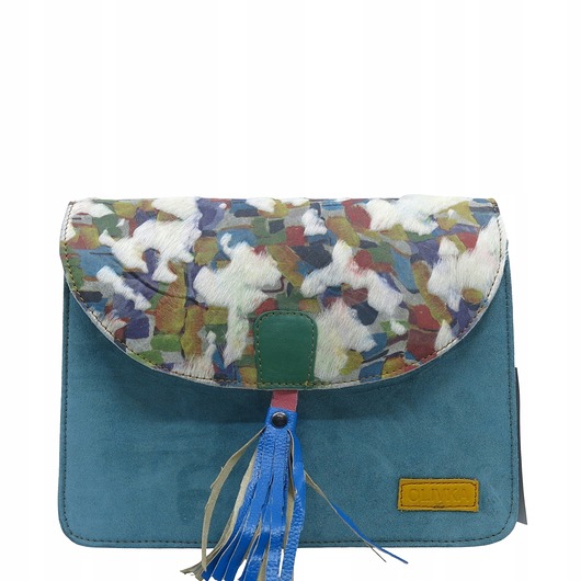 torby na ramię Torebka klasyczna elegancka skórzana zamszowa elegancka klapka wzór OLIVKA