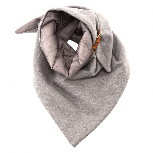 Dwustronny Pikowany Szal Chusta Etola PU Gray CADOaccessories