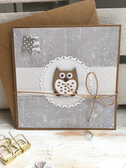 zaproszenia i kartki na ślub kartka z sową