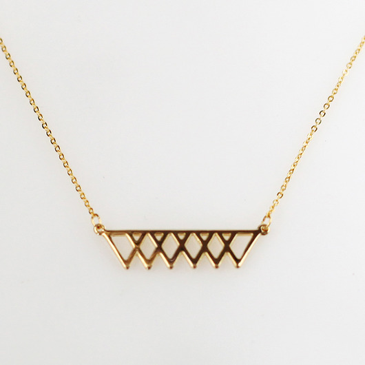 złote naszyjniki Multi Triangle