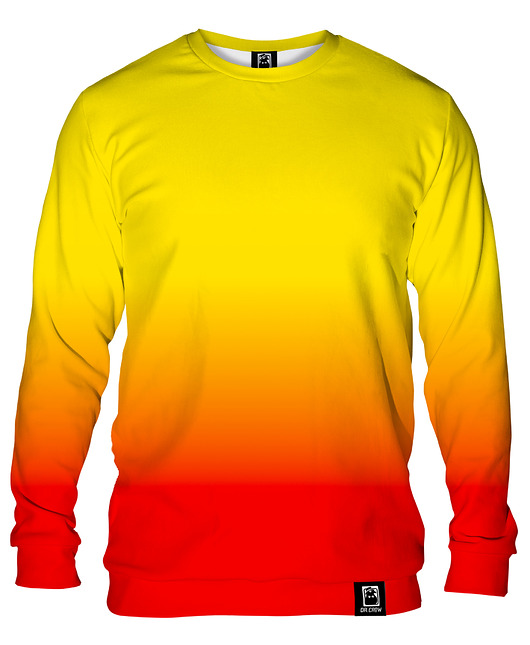 bluza bez kaptura damska Bluza Bez Kaptura Damska DR.CROW Ombre Yellow Red
