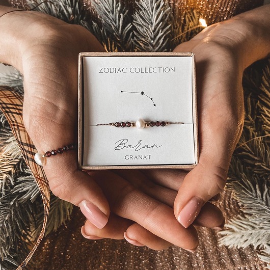 bransoletki z kamieni naturalnych Prezent na święta bransoletka znak zodiaku z kamieni