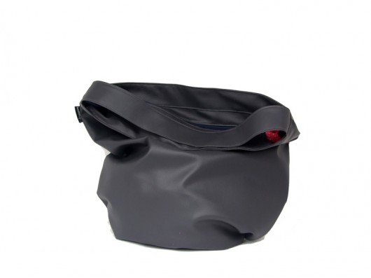 Torba hobo na zamek grafit i róż beautifulthings