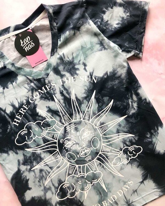 KOSZULKA TIE DYE here comes the sun ŁAP NAS