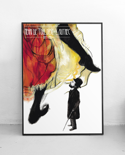 Plakat Francja od podszewki 50x70cm Pako Studio