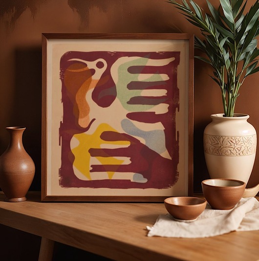 grafiki i ilustracje PLAKAT feniks, sztuka ścienna, ptak grafika