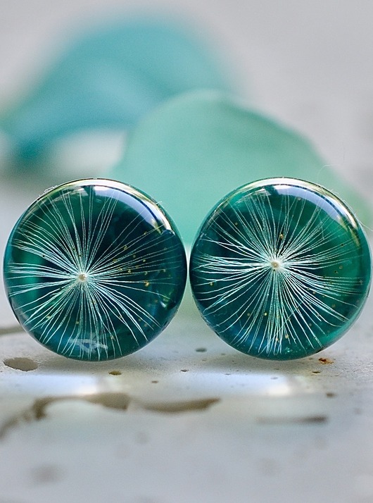 Kolczyki - sztyfty z dmuchawcem Grol Jewellery