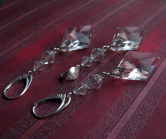 Geometryczne kolczyki kryształ Swarovski Crystal -Rhombus Marisella