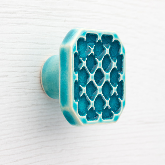 gałki do mebli Gałka do mebli turkusowa, wz.8
