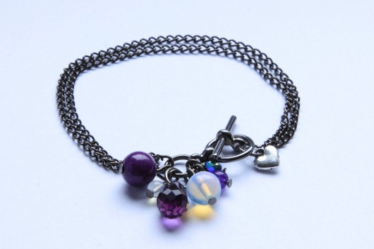 na podwójnym łańcuszku DOTS handmade