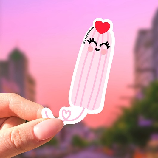 naklejki i wlepy Naklejka - Wesoły Tampon
