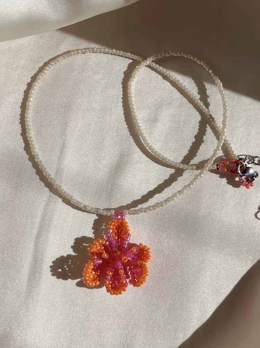 chokery Naszyjnik - orchidea