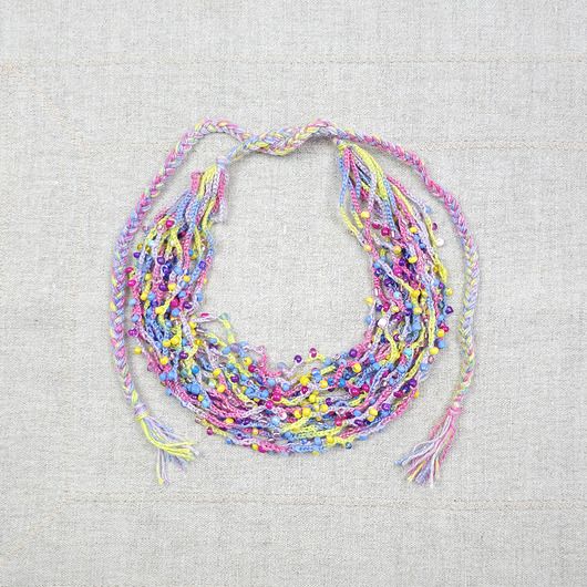 kolie 7032 Kolorowy naszyjnik kaskadowy