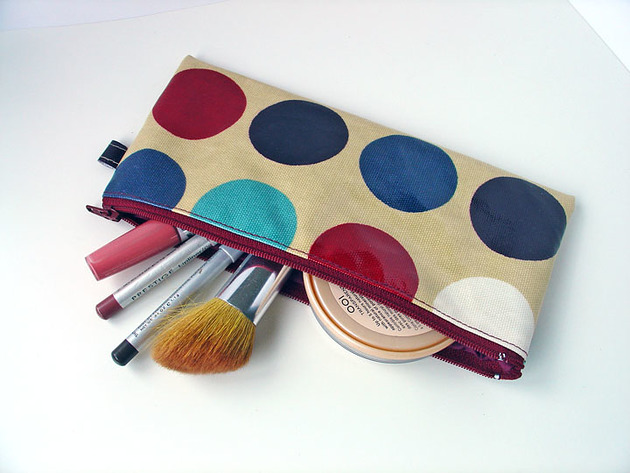 Piórnik / etui na pędzle w duże kropki dotty spots