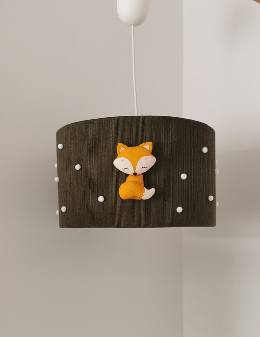 lampy do pokoju dziecka Klosz do pokoju dziecięcego leśne zwierzątka
