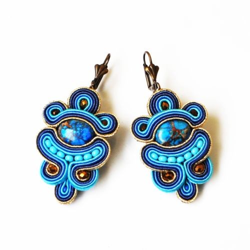 kolczyki soutache Sutaszowe kolczyki NAZAR BONCUK