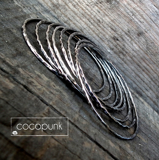 BRANSOLETA OKRĄGŁA BANGLE (cieńsza)- SREBRO. Cocopunk