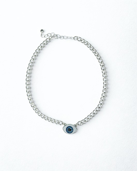 srebrne naszyjniki Naszyjnik OCULA chain