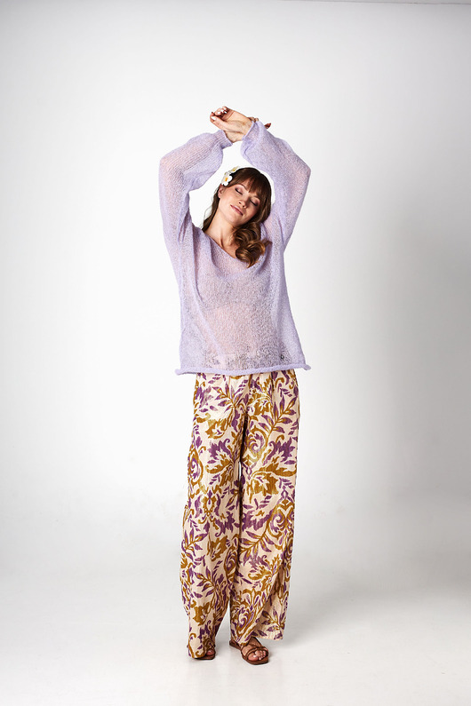 swetry damskie  Alpaka sweter Gili - Fiolet