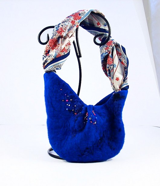 Jedwabnofilcowa Torebka: Boho filcant