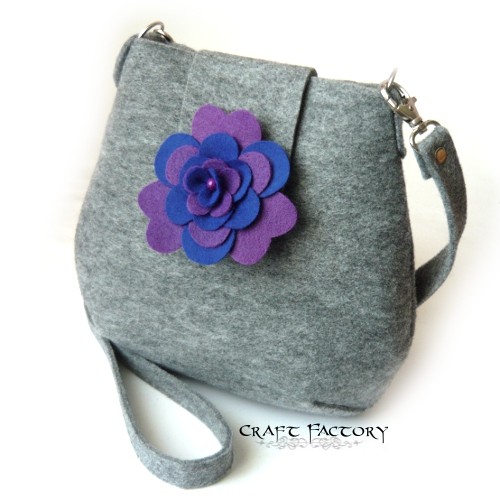 Deep Blue & Purple - mała torebka na ramię Craft Factory