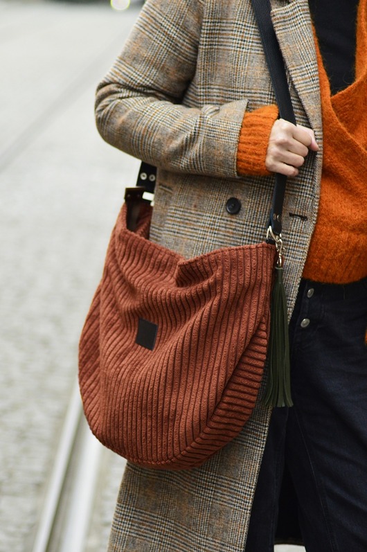 torby na ramię Mini Hobo Sztruks