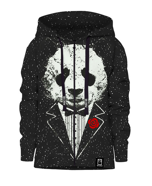 bluzy dla chłopców Bluza Zamek Chłopiec DR.CROW Panda Godfather