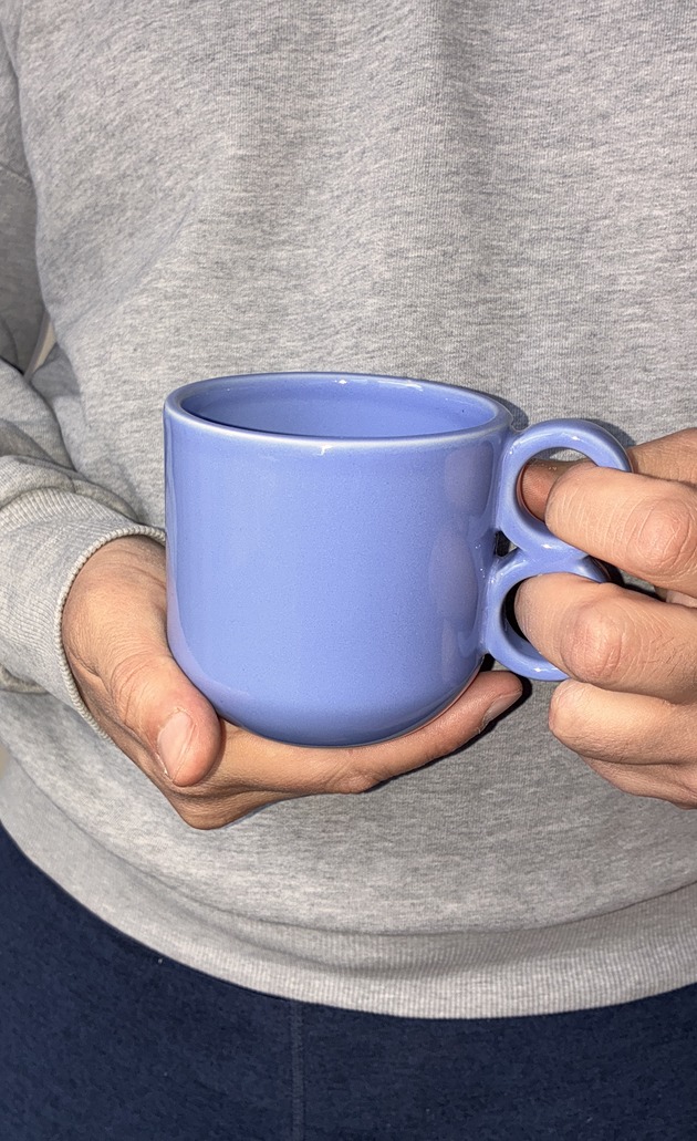 kubki i filiżanki Kubek podwójne ucho  [kolor: niebieski]  330 ml