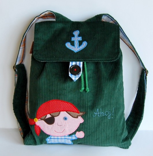 Plecak z piratem - zielony Limpopo