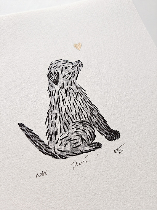 grafiki i ilustracje Grafika z pieskiem "Pieseł".