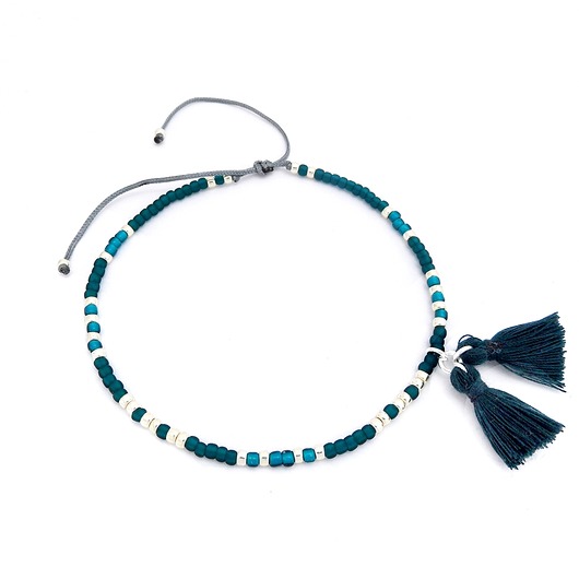 bransoletki na sznurku Bransoletka na kostkę - Sea Green