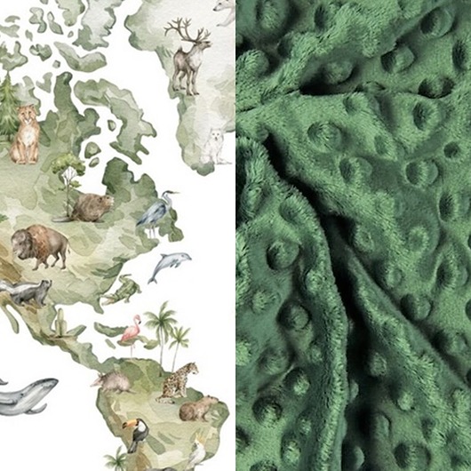 kocyki, kołderki, pościel dla dzieci WYJĄTKOWY koc _ narzuta _MAPA ŚWIATA _ 155x200 cm