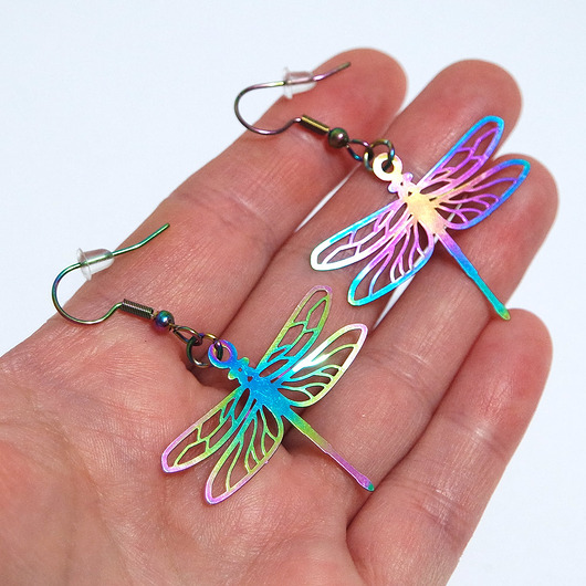 kolczyki - inne Kolekcja Starlight - kolczyki Ważki - stal