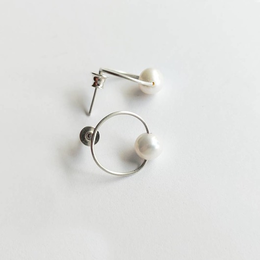 kolczyki z kamieniami Kolczyki OKRĄG