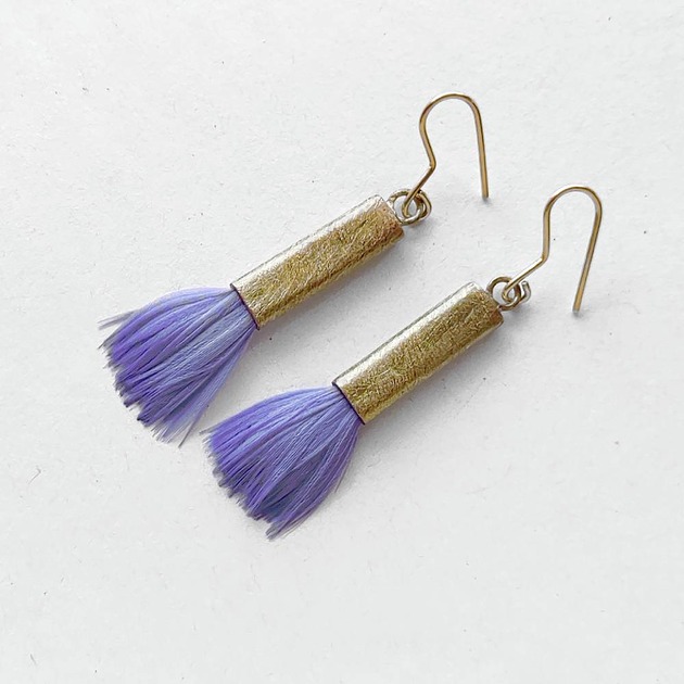 kolczyki z piórami PIÓRKO kolczyki