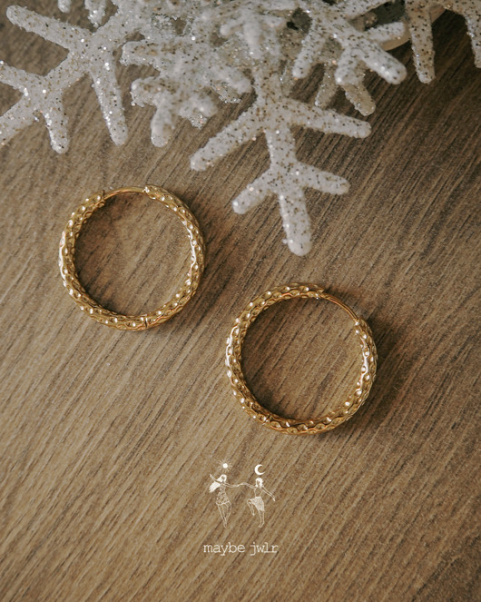 kolczyki pozłacane Kolczyki pozłacane Statement Hoops