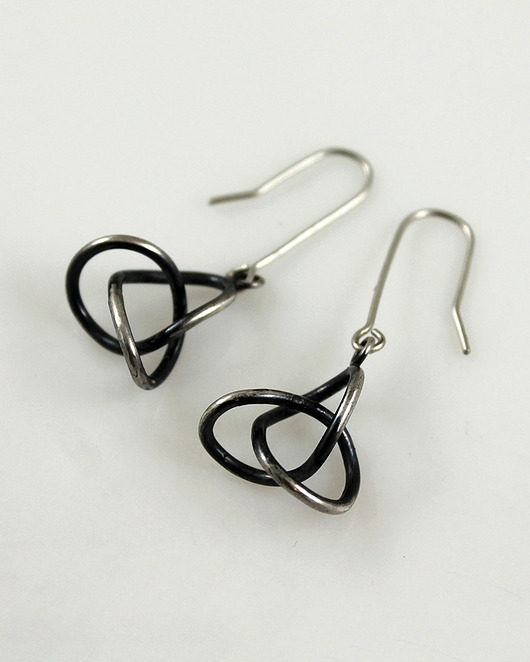 kolczyki srebrne Zaplątane - srebrne kolczyki lub klipsy