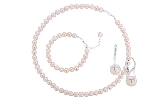 3-częściowy komplet pereł różowych  Coccola JEWELLERY