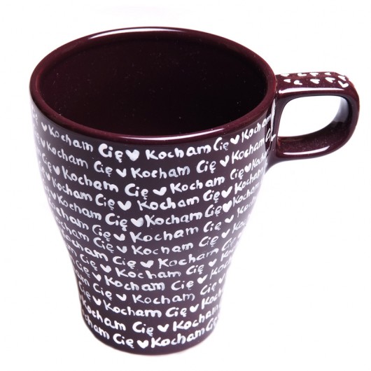 Kubek Kocham Cię Fioletowy Ważka Nieważka