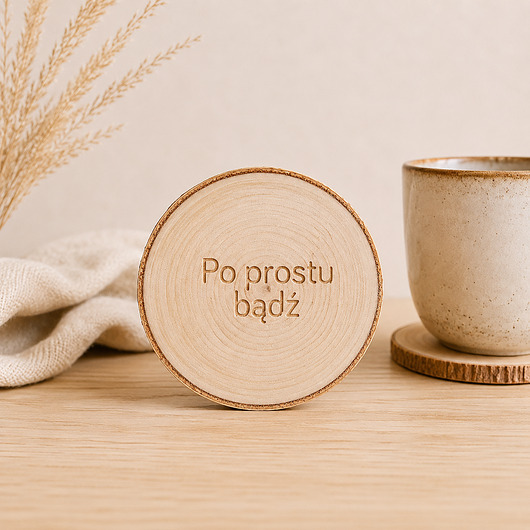 podkładki do kuchni Drewniana podkładka po prostu bądź, walentynki