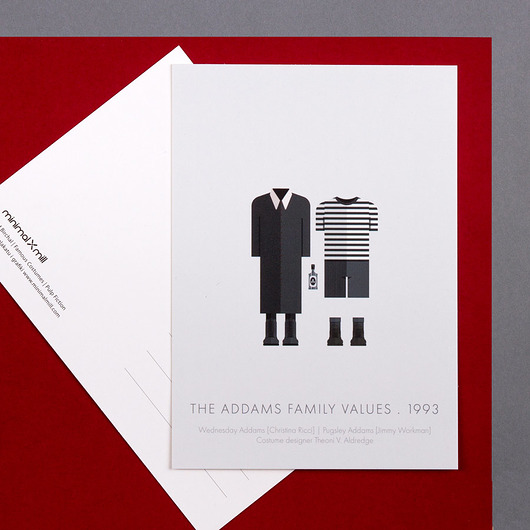 Addams Family - pocztówka minimalmill