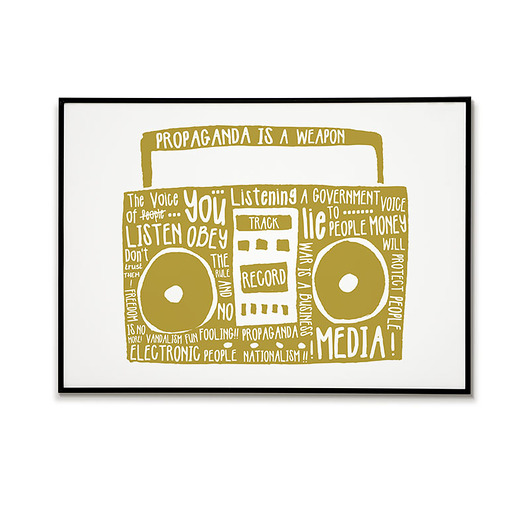 plakaty Plakat motywacyjny z napisem RADIO PROPAGANDA