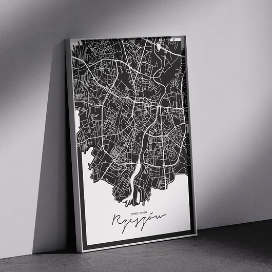 plakaty Plakat Rzeszów mapa