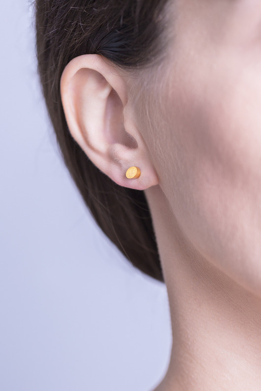 kolczyki  LUNA/złocone/szronione Daria Siwiak Jewellery