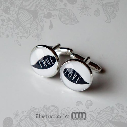 True Love spinki do mankietów muamua design