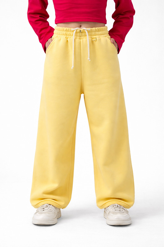 spodnie dresowe damskie Spodnie - 330 GSM   Żółty