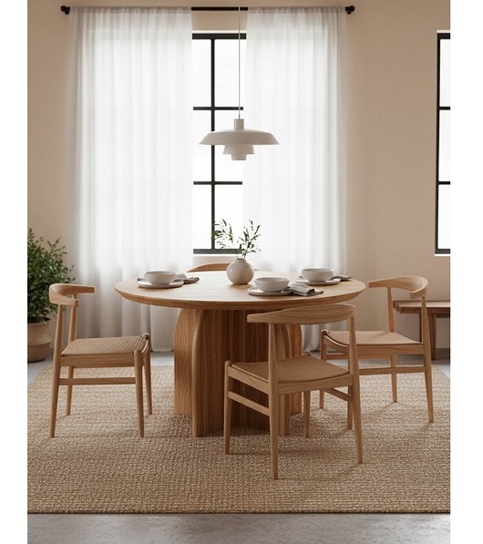 stoły Minimalistyczny stół dębowy, stół loftowy, solidny stół jadalniany